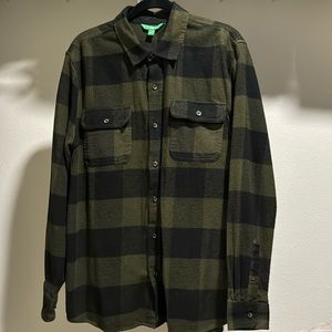Green Plaid Button Down